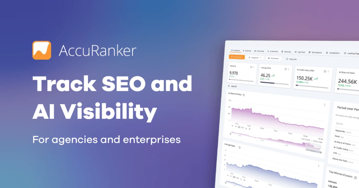 AccuRanker product screenshot
