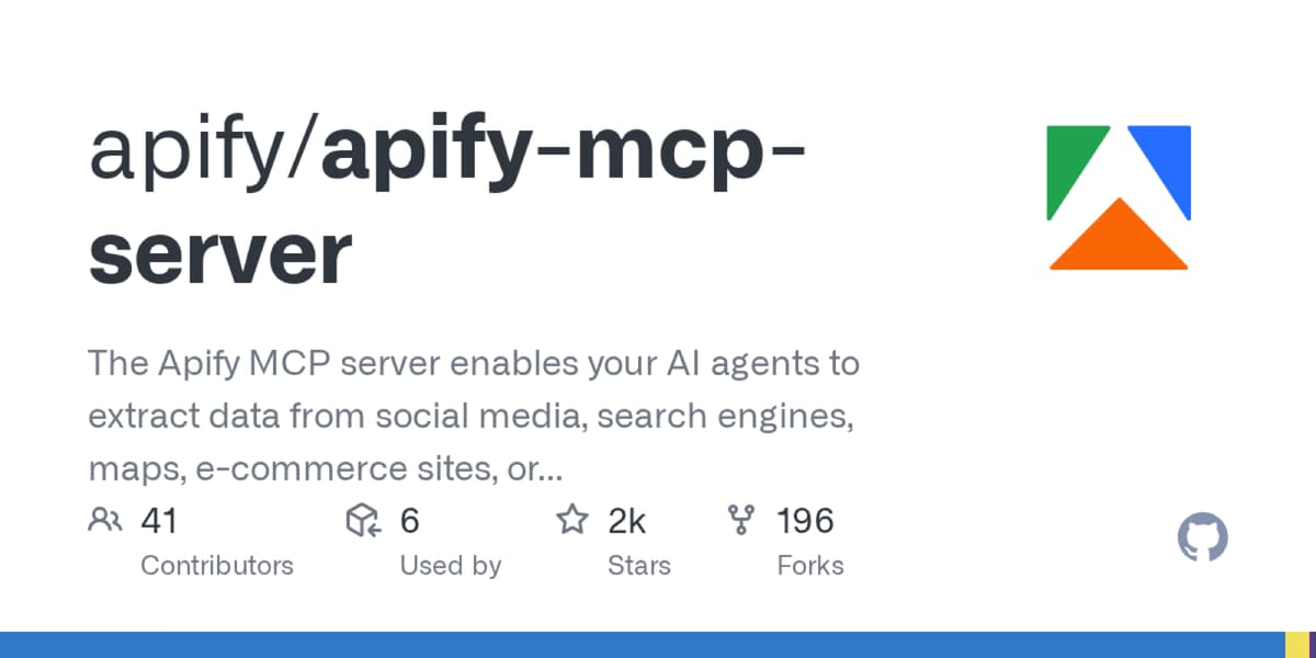 Apify MCP product screenshot