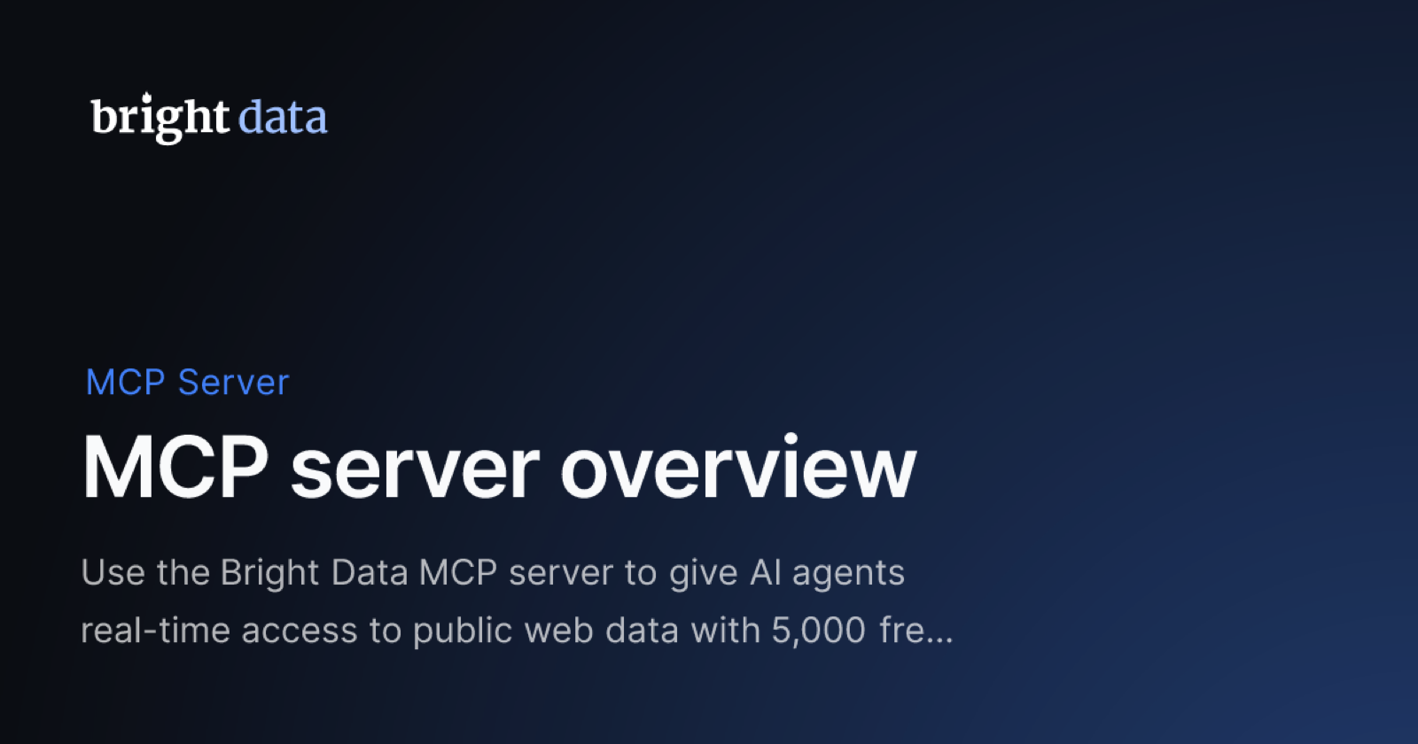 Bright Data MCP product screenshot