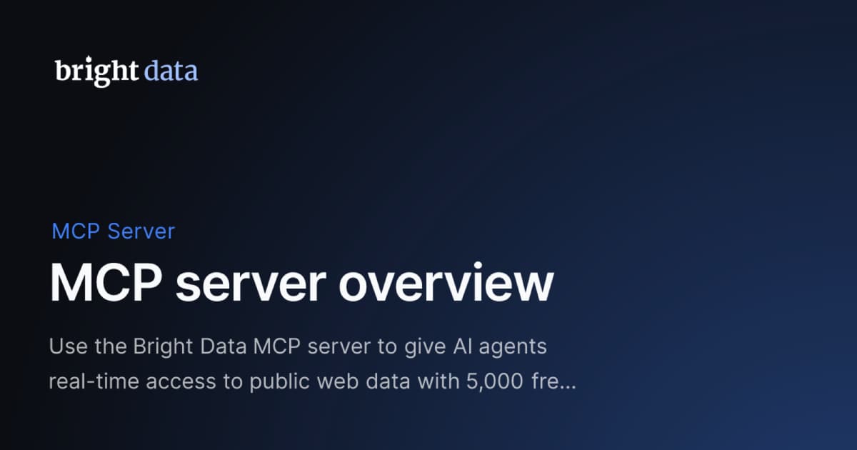 Bright Data MCP product screenshot
