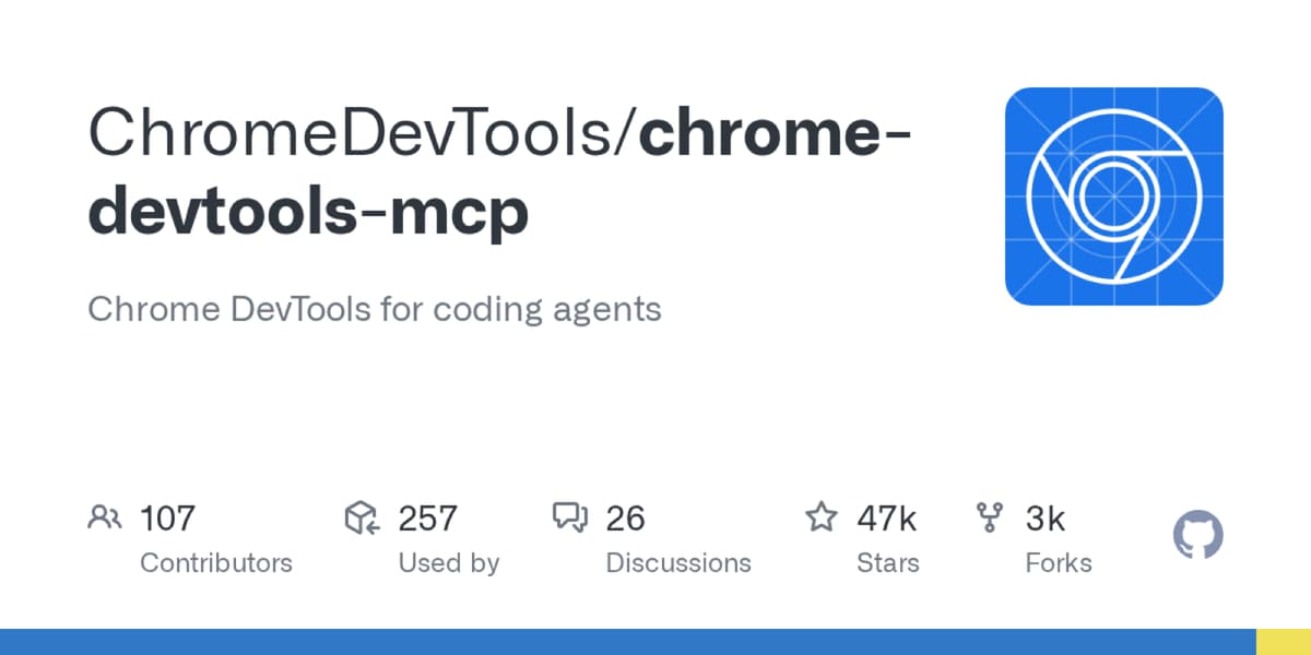 Chrome DevTools MCP product screenshot