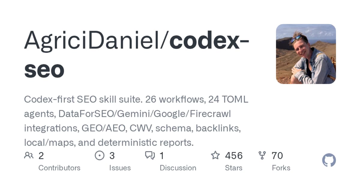 Codex SEO product screenshot