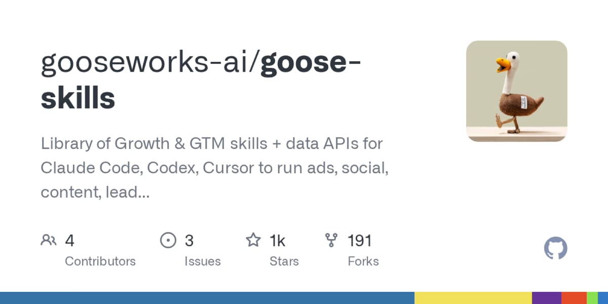 GooseWorks GTM Skills product screenshot