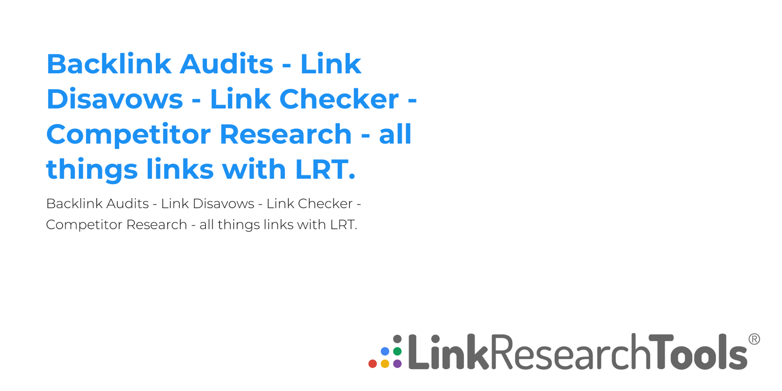 LinkResearchTools product screenshot