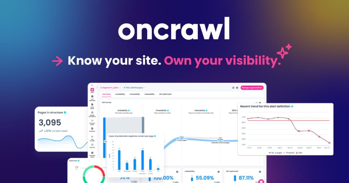 Oncrawl product screenshot