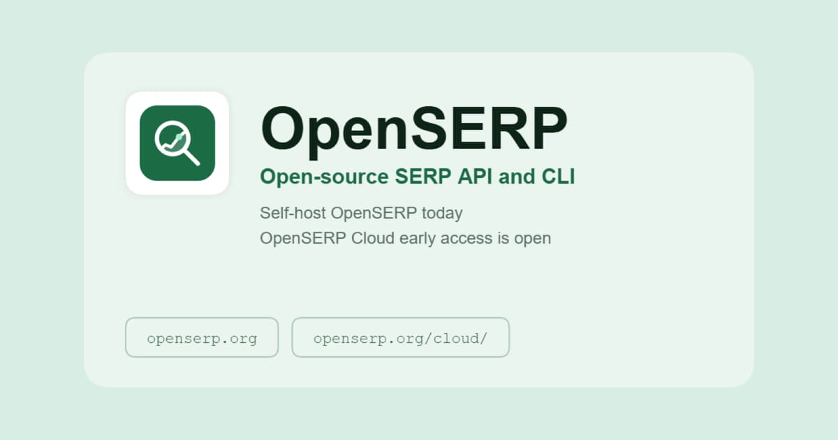 OpenSERP product screenshot