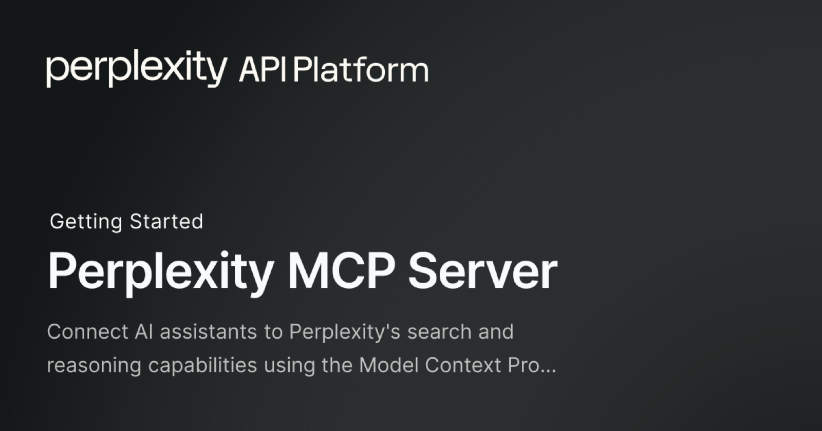 Perplexity MCP product screenshot