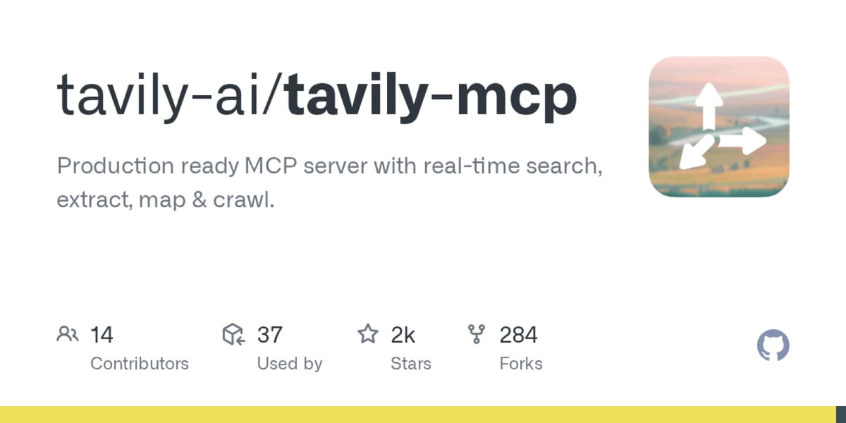 Tavily MCP product screenshot